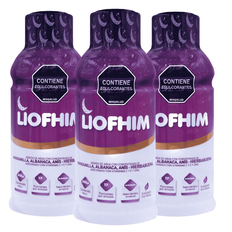UNMERCO - Pack de 3 Liofhim 500 mL – Más Descanso, Menos Estrés
