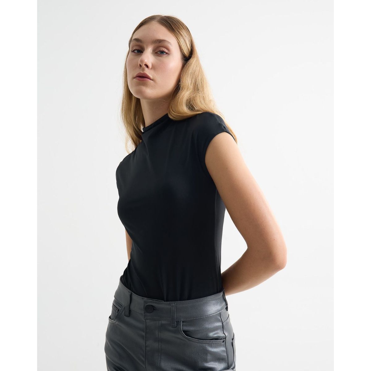 SEVEN SEVEN - Body Cuello Alto  Para Mujer Negro Seven Seven