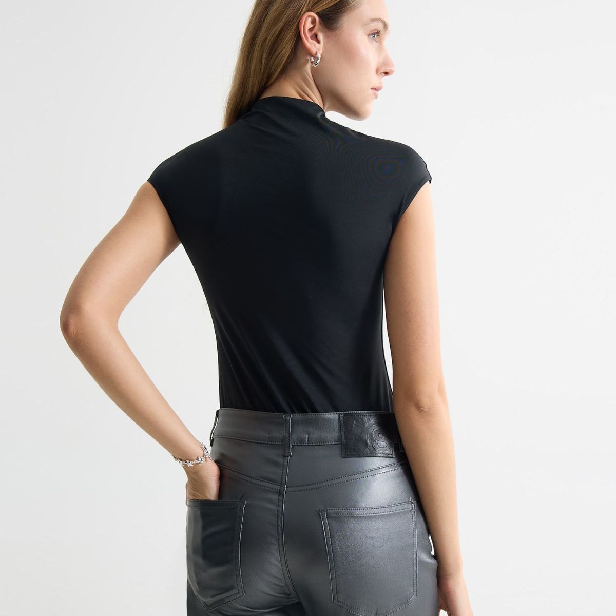 SEVEN SEVEN - Body Cuello Alto  Para Mujer Negro Seven Seven