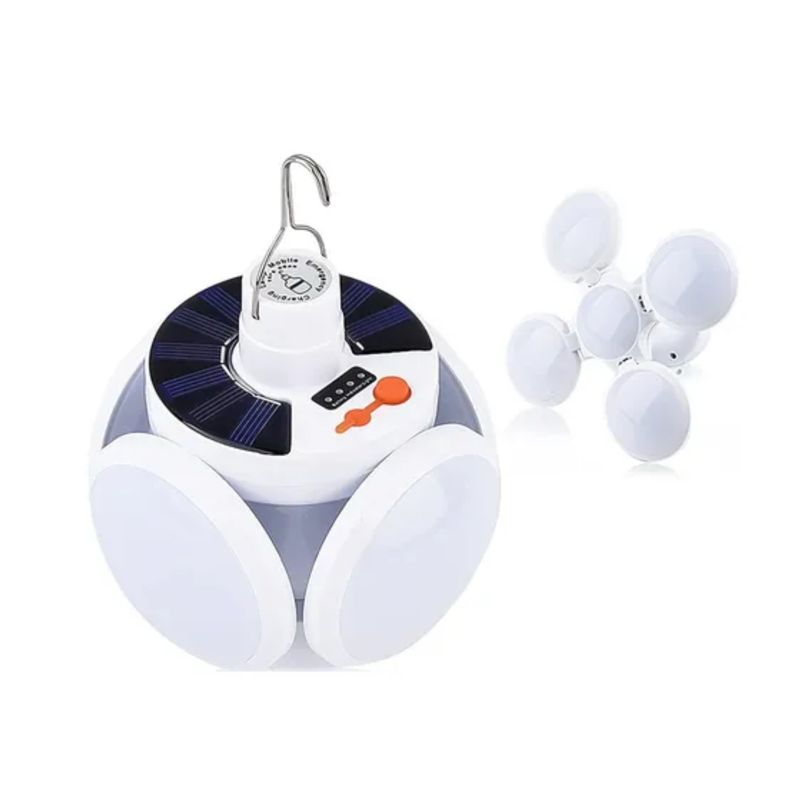 LEXMANA - BOMBILLO LED SOLAR PLEGABLE RECARGABLE LUZ 6500K