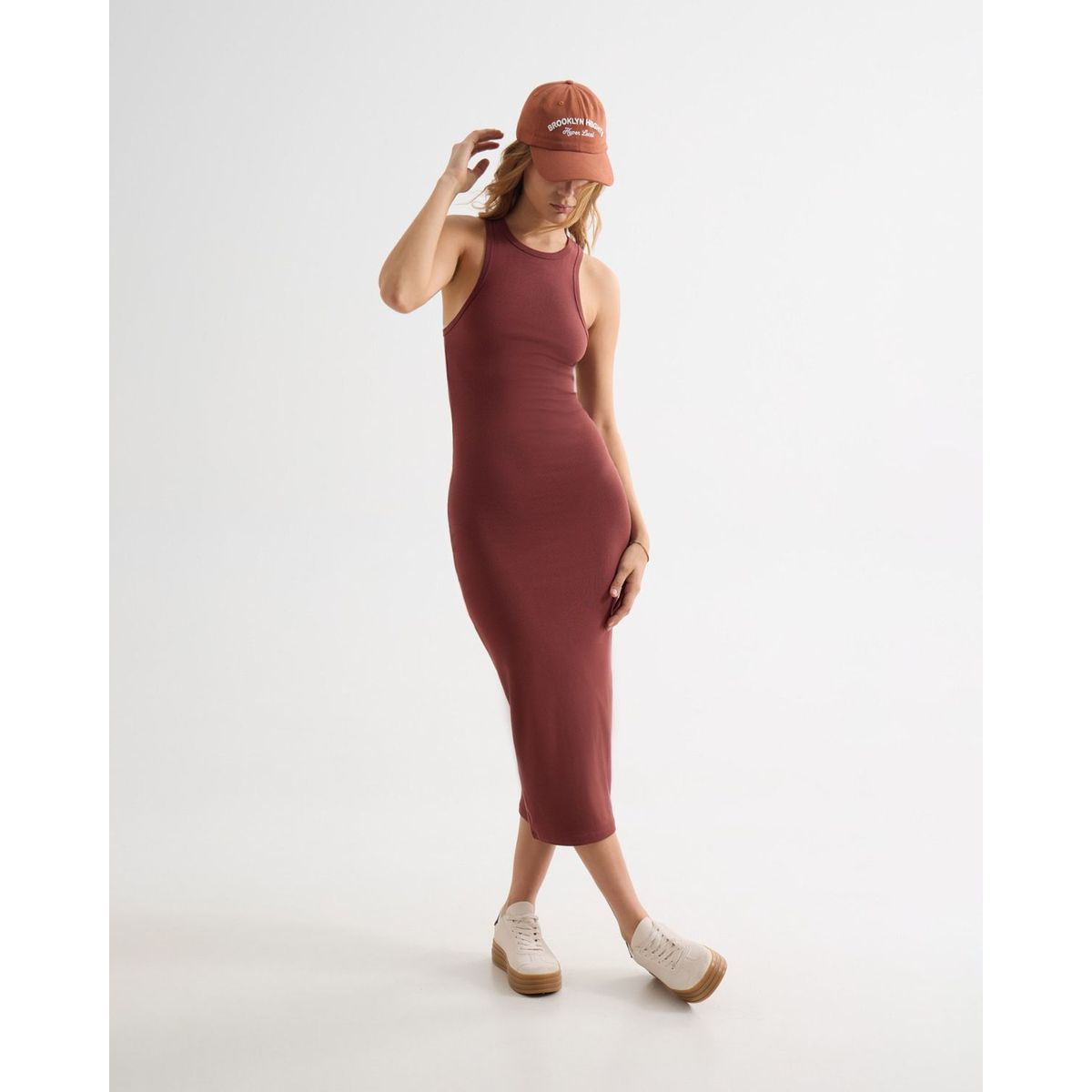 SEVEN SEVEN - Vestido Para Mujer M/Sisa Largo Color Terracota Marca Seven Seven #28171424