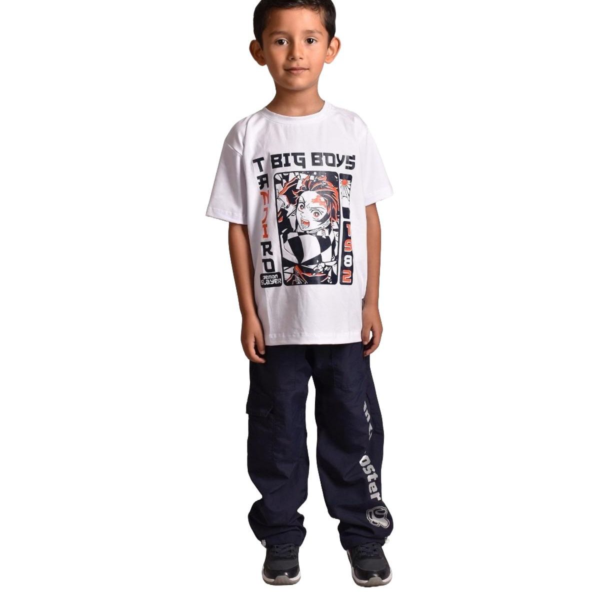 BIGBOYS - Camiseta Tanjiro Blanca Niño