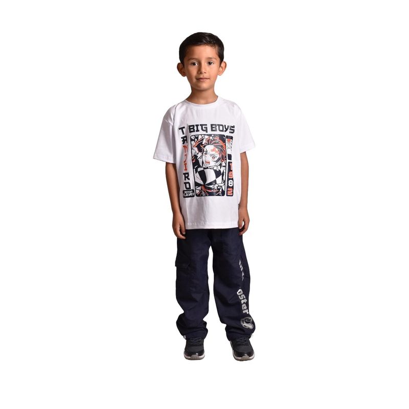 BIGBOYS - Camiseta Tanjiro Blanca Niño