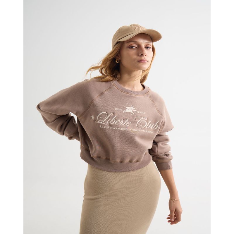 SEVEN SEVEN - Buzo Para Mujer Cuello Redondo Color Café Marca Seven Seven #28060456