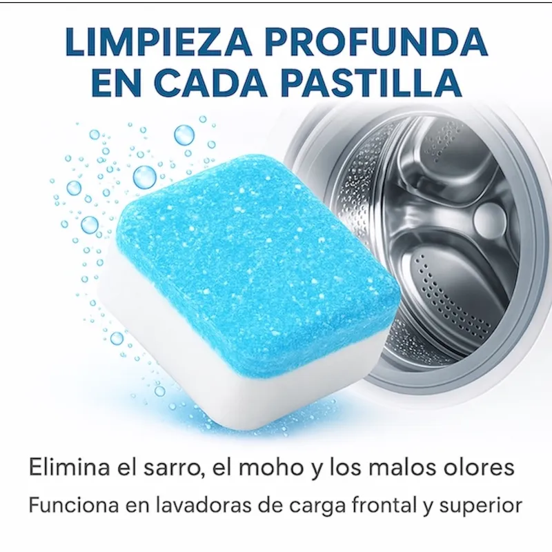 GENERICO - PASTILLAS LIMPIEZA LAVADORA X 10 UNIDADES