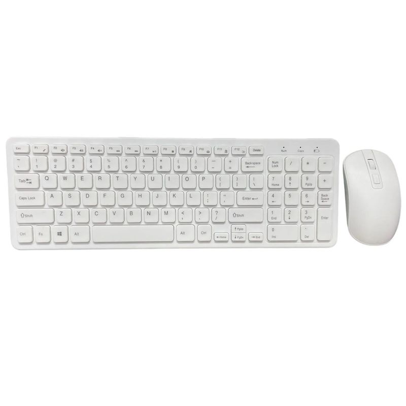 GENERICO - Combo Teclado Y Mouse Inalámbrico Km-520 Blanco