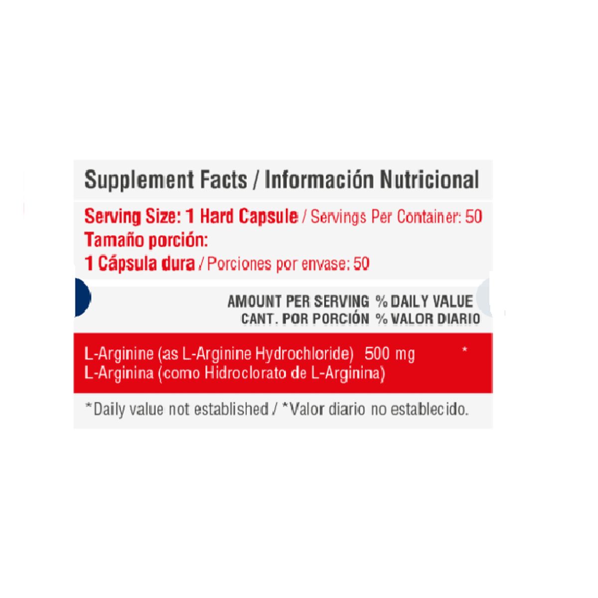 HEALTHY AMERICA - L-ARGININE SUPLEMENTO  500MG X 50 CAPSULAS