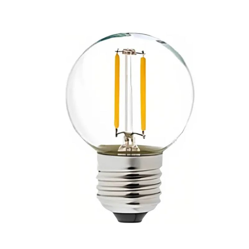 LEXMANA - Bombillo Led 2 Filamentos Transparente G45 1w Luz Cálida