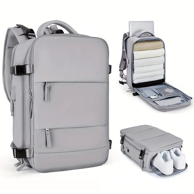 GENERICO - Maleta De Mano Amazon Para Cabina Viajera Bolsillo Zapatos gris