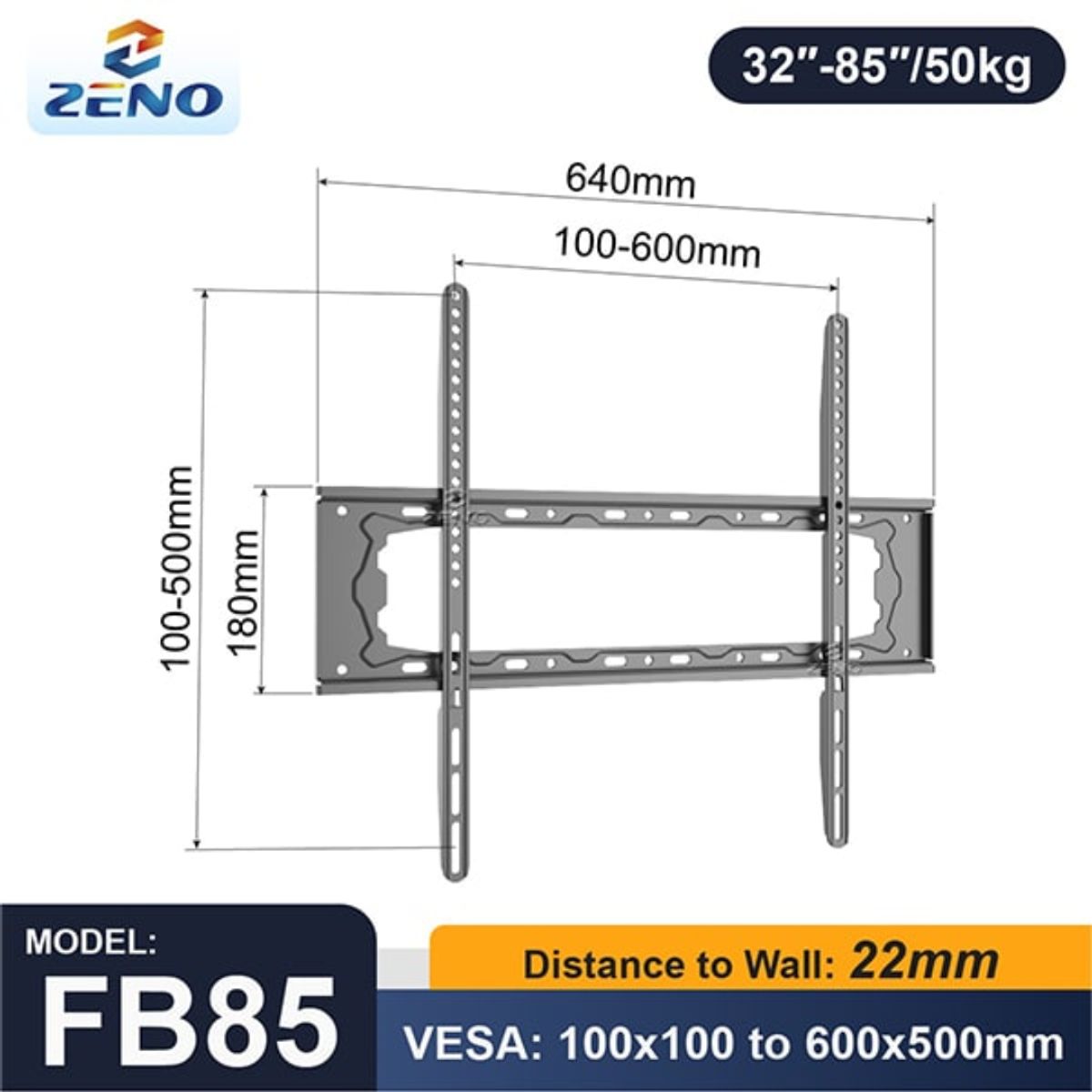 GENERICO - Soporte De Tv Fijo De 32-85 Pulgadas Zeno FB85