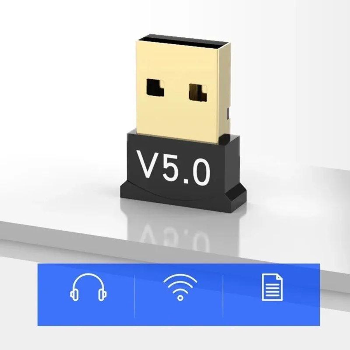 GENERICO - Adaptador Usb Bluetooth Para Computador 5.0 Nuevo