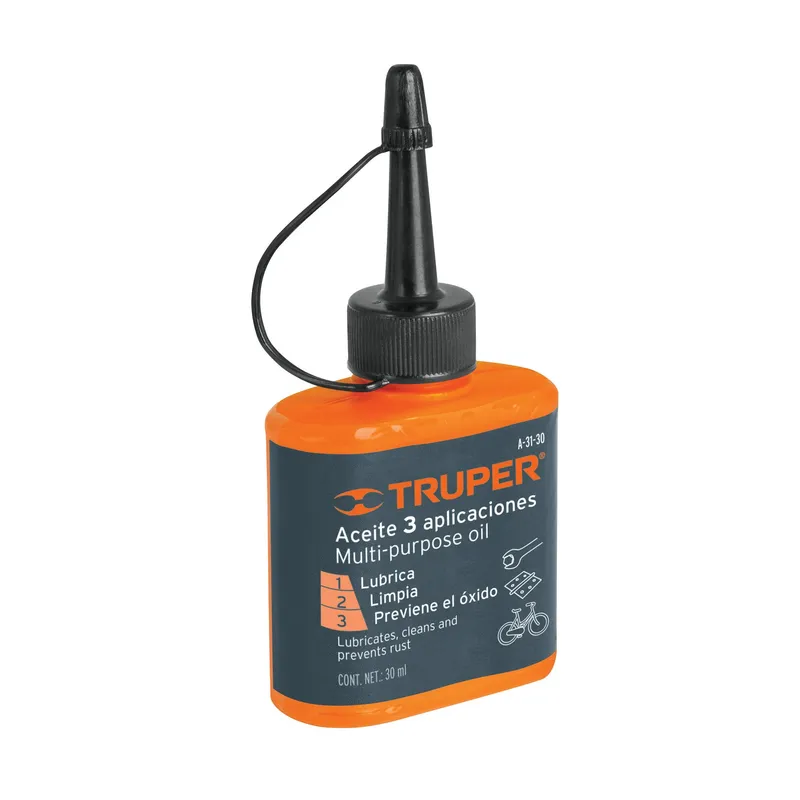 TRUPER - Aceite Multiusos De 30 Ml, Limpia Y Protege Contra Oxidación Truper