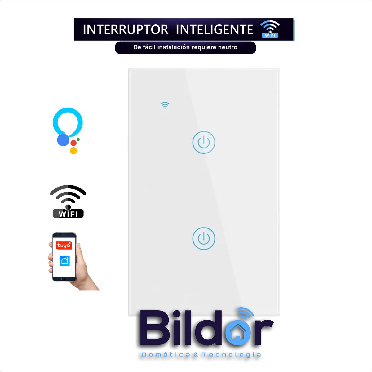 GENERICO - Interruptor Inteligente Doble - con neutro