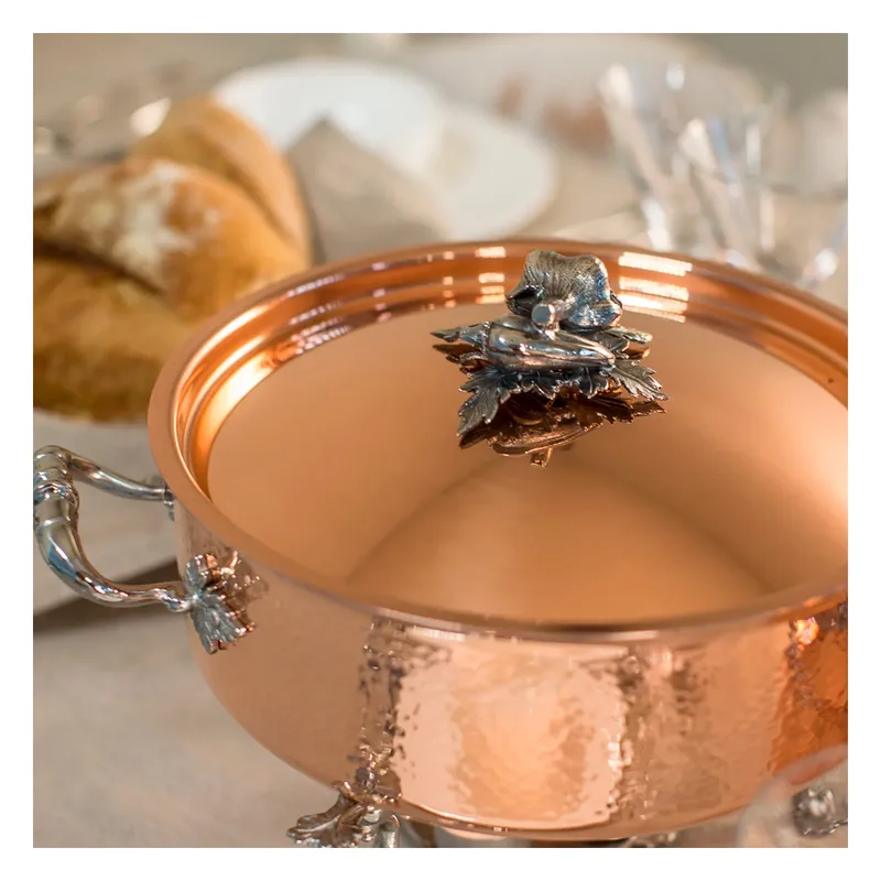 RUFFONI - Olla con tapa 47L Cobre interior Acero Inox Ruffoni Opus Cupra