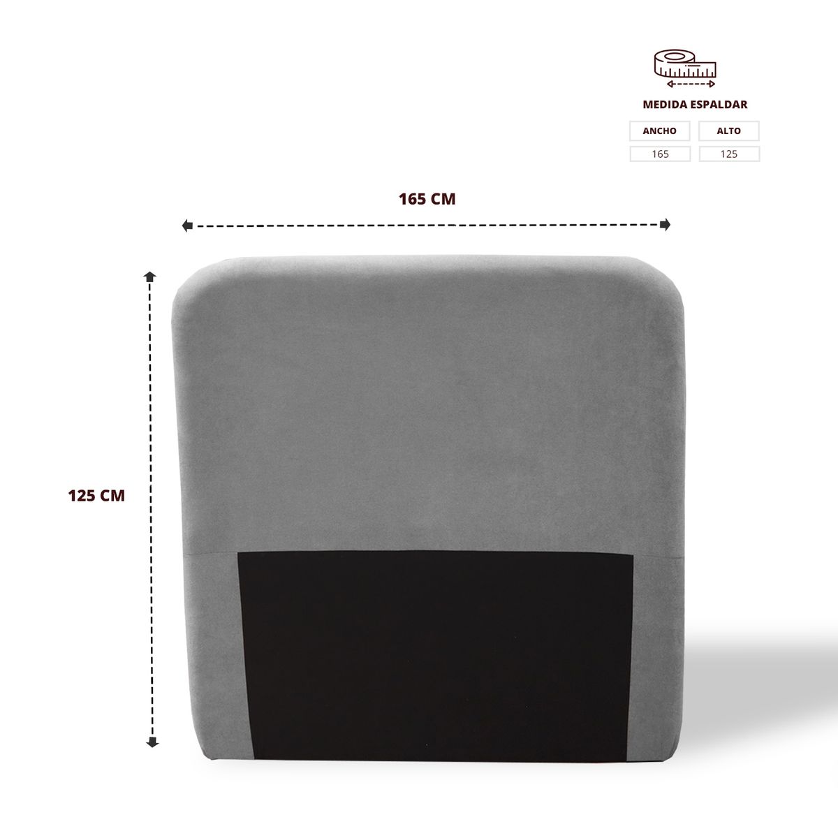 GENERICO - Espaldar Comfort de Piso 160 Gris