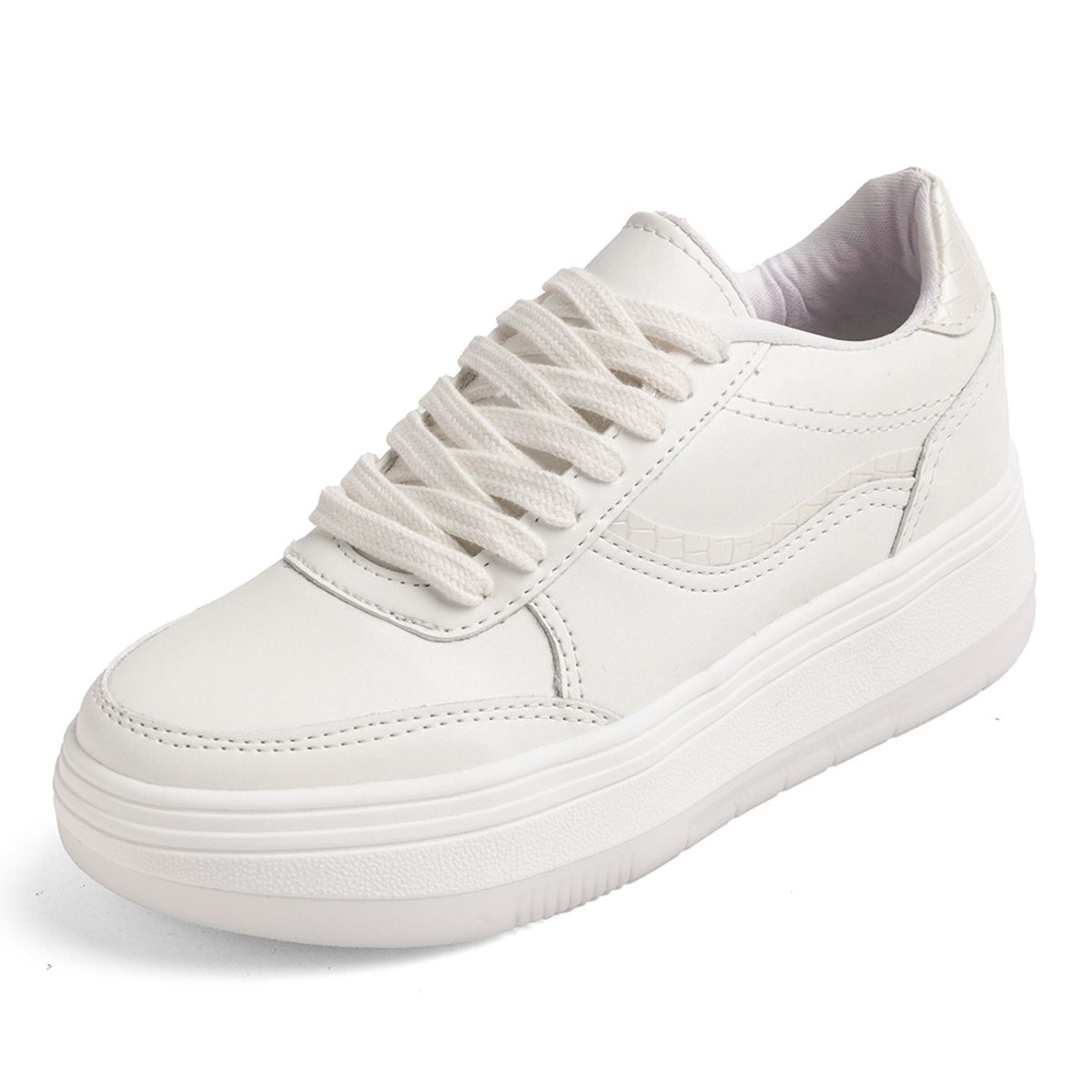 SEVENTEEN - TENIS BLANCOS CON APLIQUES BEIGES SEVENTEEN KYLIE