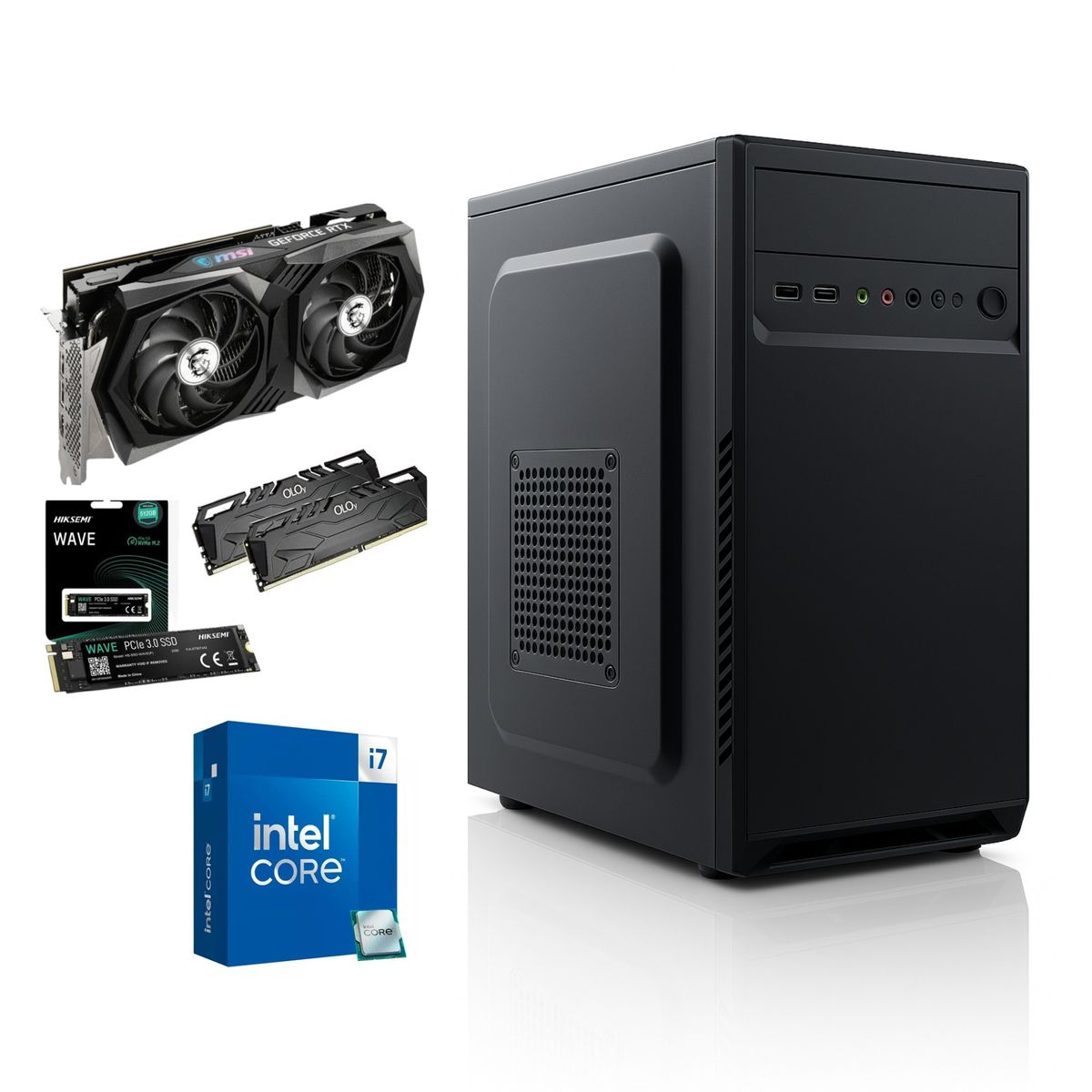 INTEL - Pc Torre Gamer Cpu Core I7 10700 16ram 512 Ssd Rtx 5060 16gb Gama alta