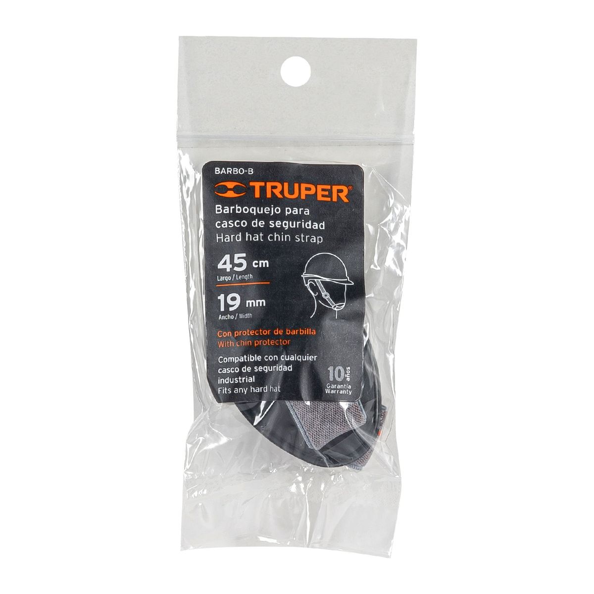 TRUPER - Barbuquejo Para Cascos Con Punto De Sujeción Con Barbilla Truper