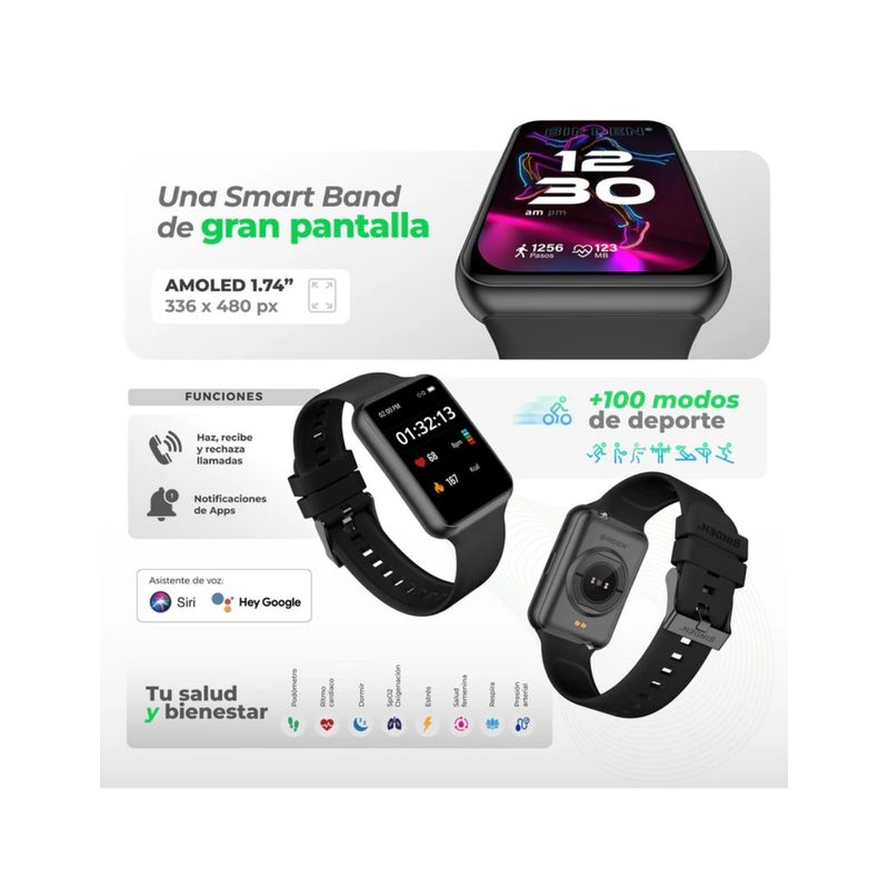 GENERICO - Reloj Smartwatch ERA Fit View BINDEN AMOLED Llamadas Bluetooth Rosa