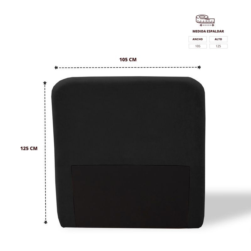 GENERICO - Espaldar Comfort de Piso 100 Negro