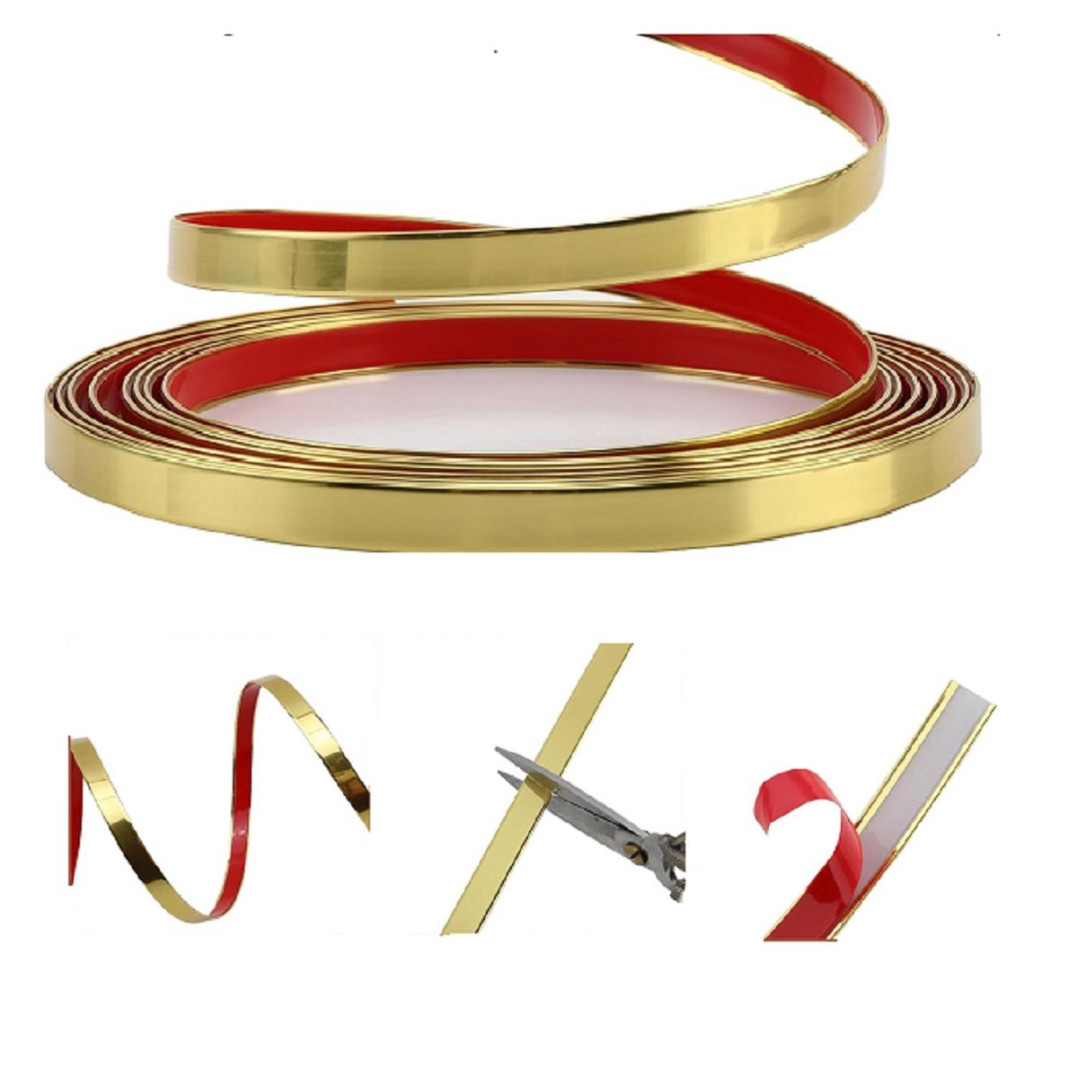 GENERICO - Cinta Adhesiva Decoracion Pared PVC Muros 2 Cms x 5 Mtrs