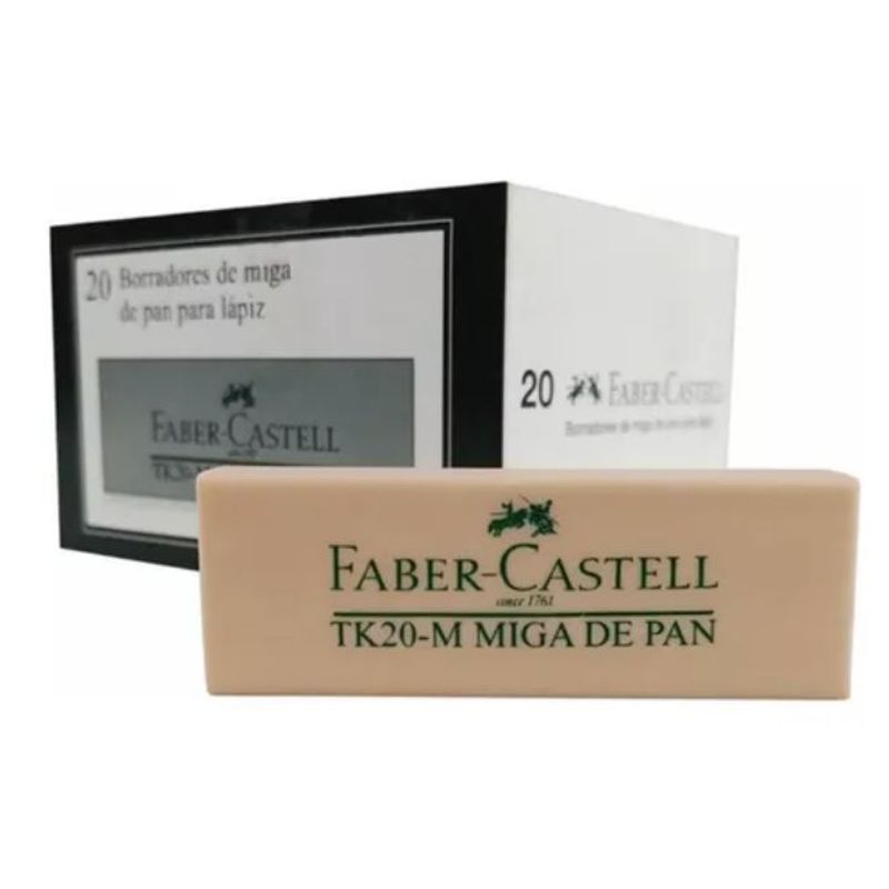 FABER-CASTELL - Borrador Miga de Pan TK-20M Faber Castell Caja x20 unidades