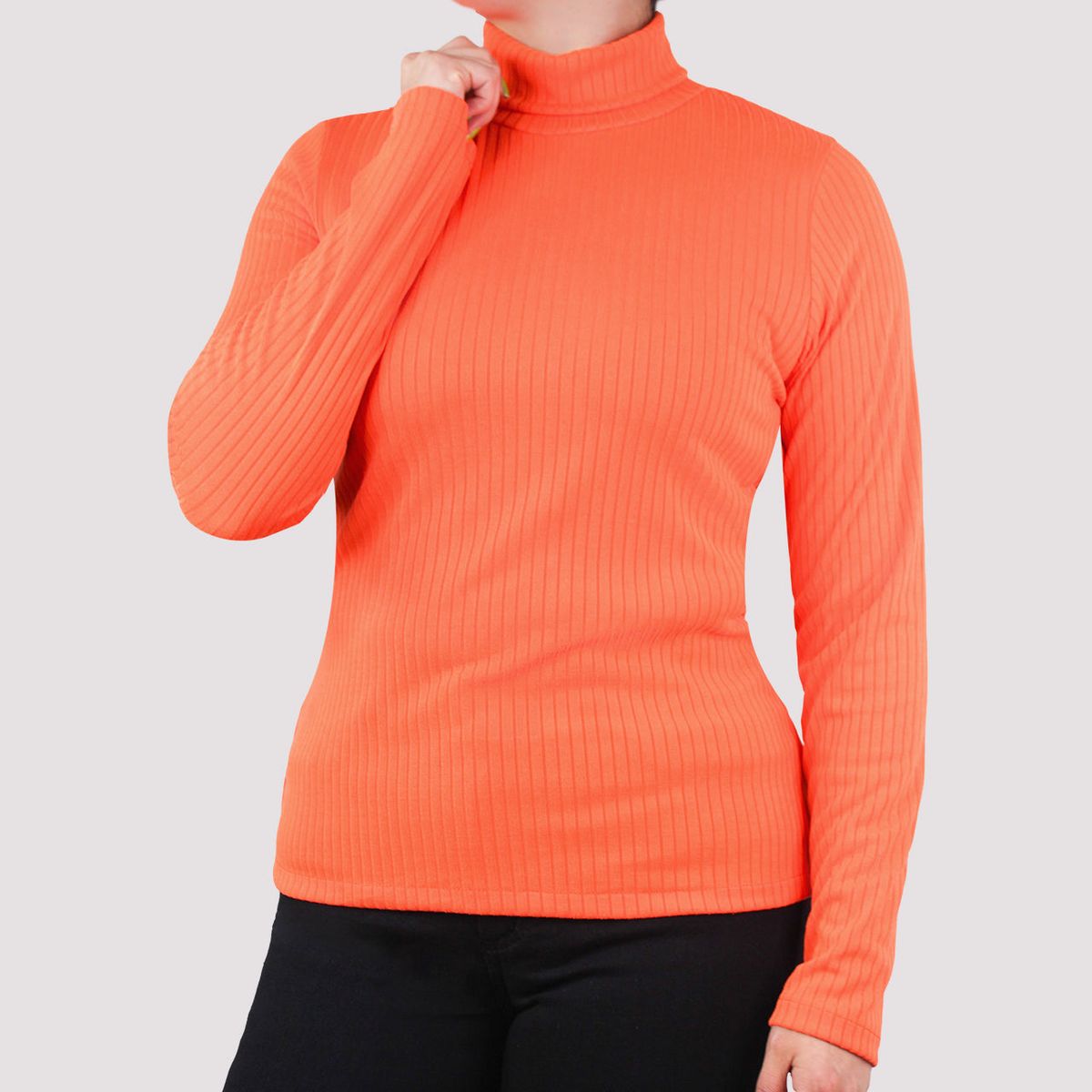 LEC LEE - Camiseta Cuello Tortuga para Mujer XLNaranja