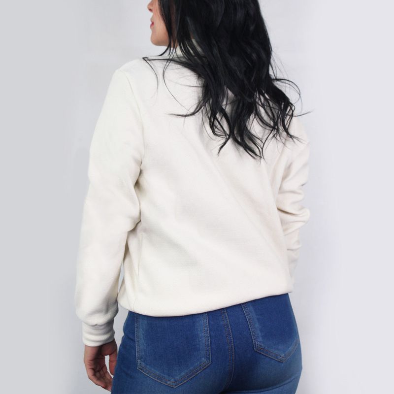 LEC LEE - Saco cuello alto para mujer Lec Lee - Crudo XL