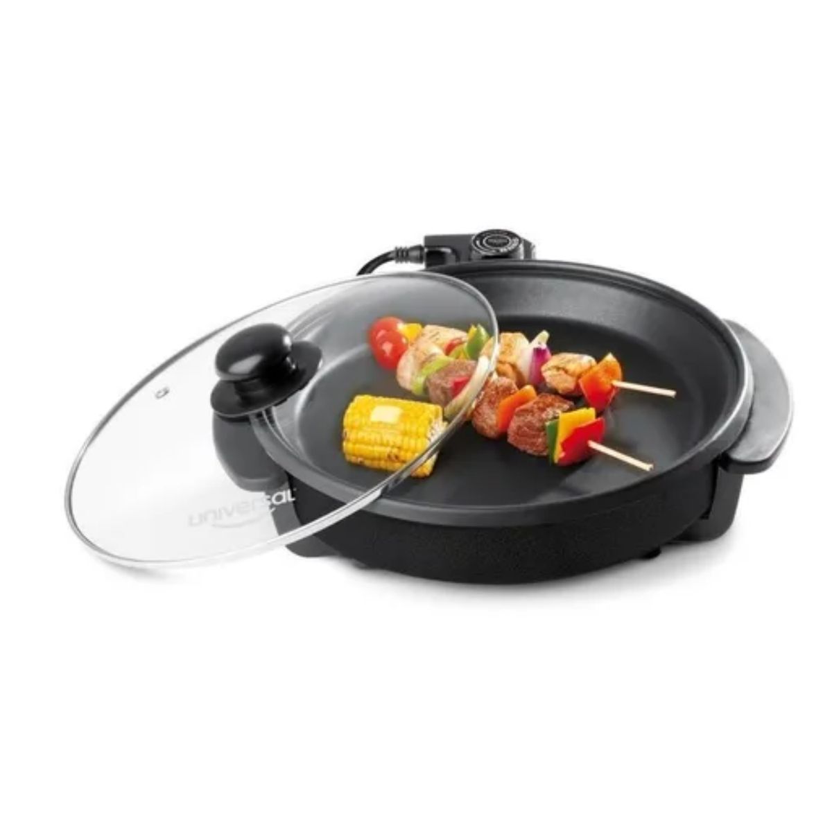 UNIVERSAL ROYAL - Sarten Asador Electrico Con Tapa Vidrio Universal L88610