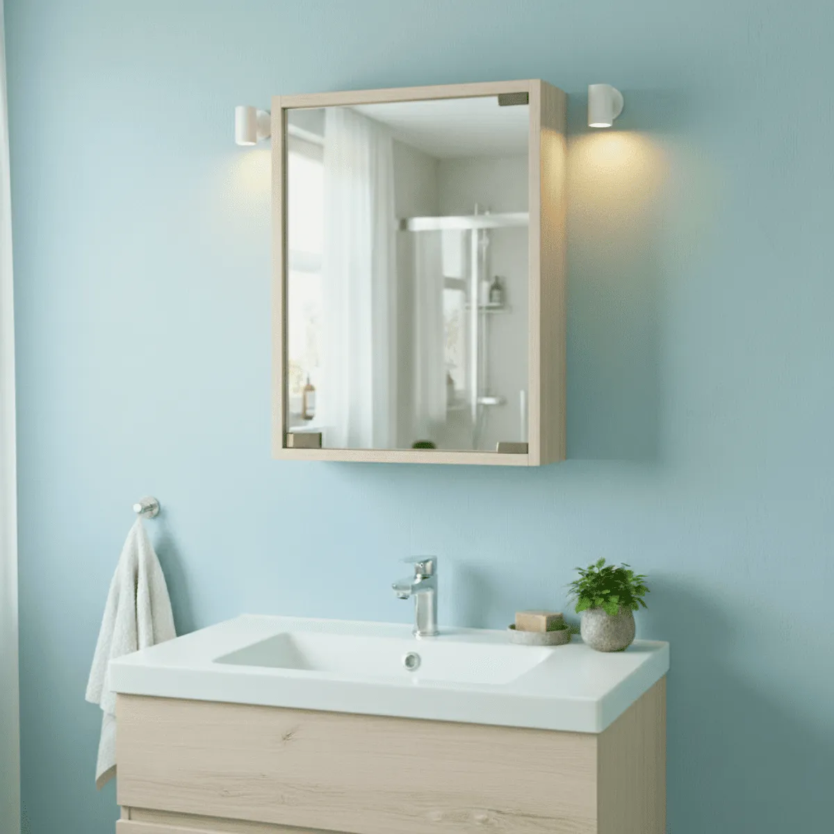 GENERICO - Gabinete De Baño 50x40 Espejo Botiquin Organizador ARENA