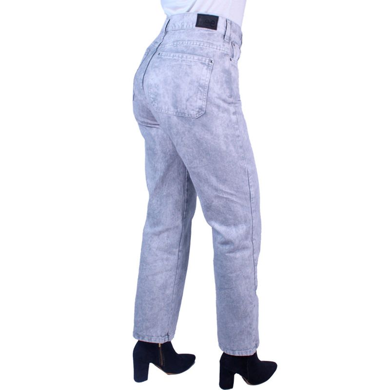 LEC LEE - Jean Mom Fit para Mujer Lec Lee Gris Claro 16