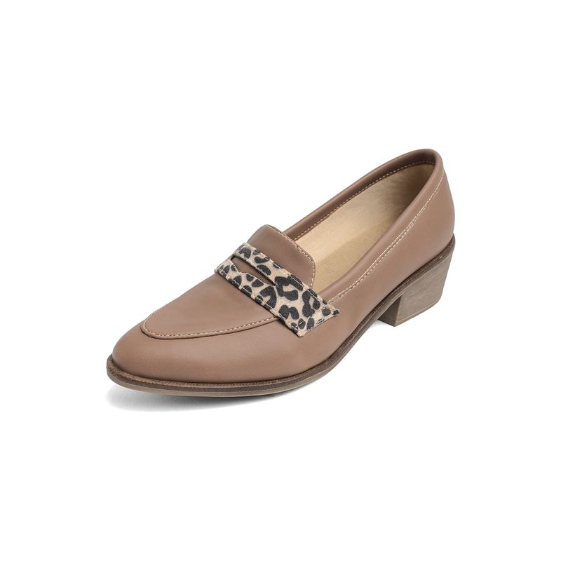 SEVENTEEN - ZAPATO AVELLANA CON ANIMAL PRINT SEVENTEEN BARBARA