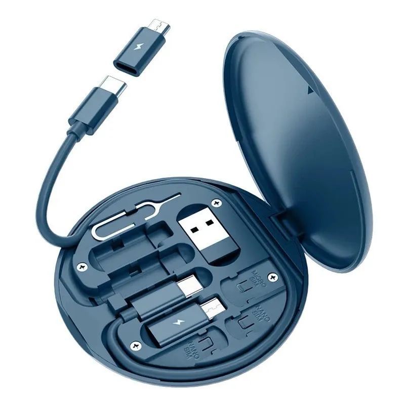 GENERICO - Kit Viajero Usb Tipoc Ligthing -120 Nuevo Color Azul