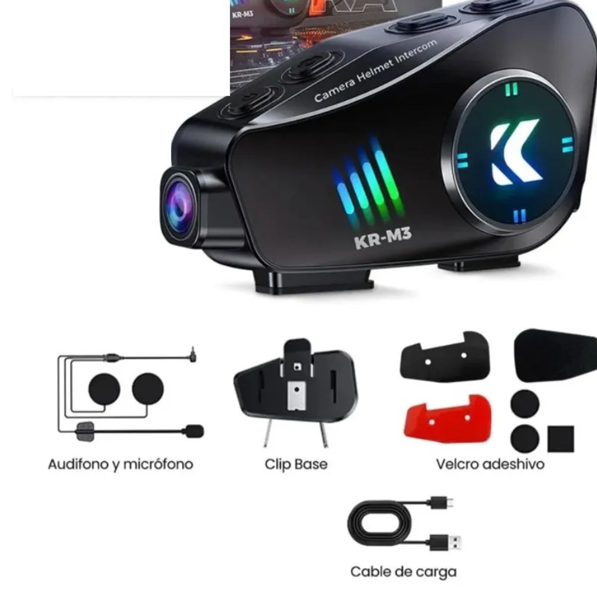 GENERICO - Intercomunicador Con Camara Bluetooth Casco Moto Q28