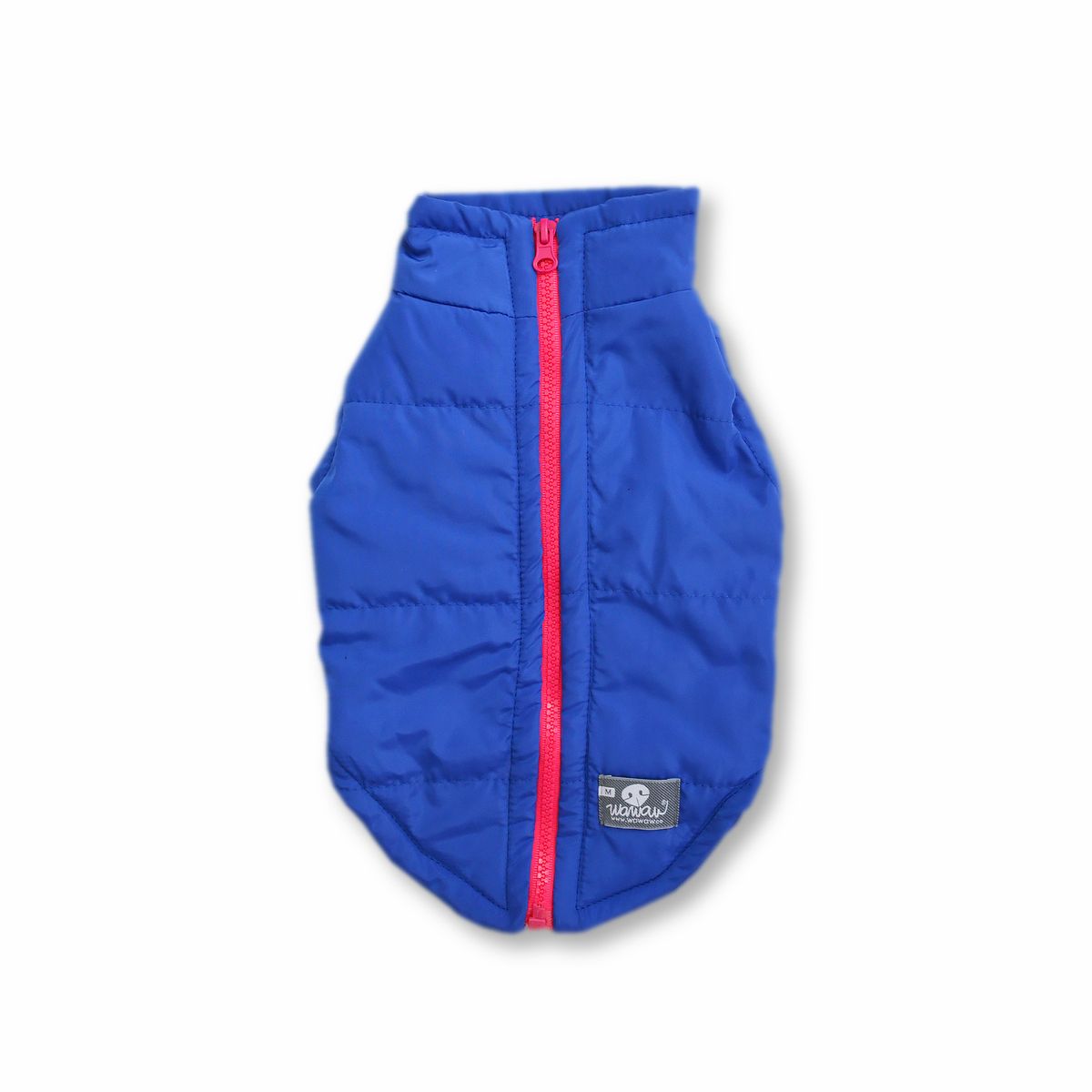 WAWAW - Chaleco 5XL azul rey cremallera roja