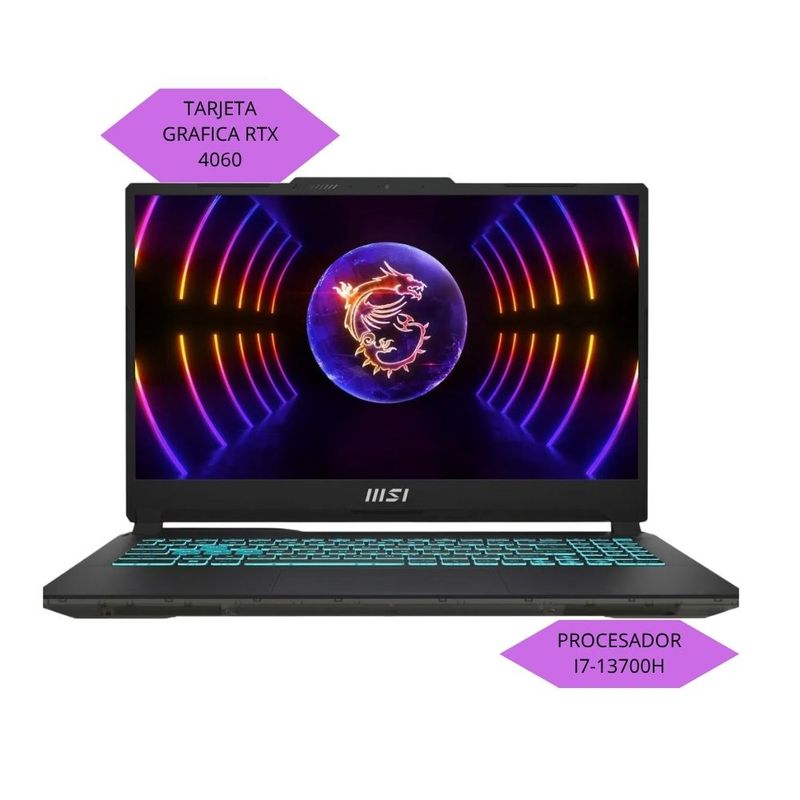 MSI - PORTATIL MSI CYBORG 15 Core i7-13700H-T.Grafica GeForce RTX 4060 8GB-SSD 1Tera- Ram32Gb-15.6¨