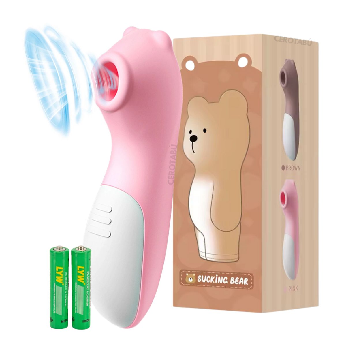 GENERICO - Vibrador Succionador De Clítoris Baterías Luxury Silicona Rosado