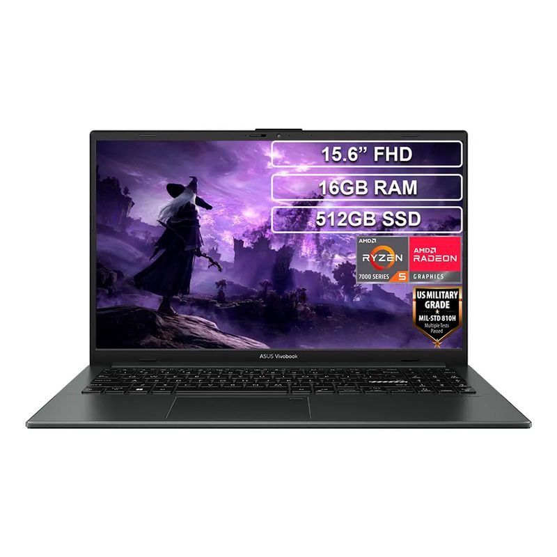 ASUS - Portátil Asus E1504fa Ryzen 5 7520u 16gb 512gb Fhd Vivobook Color Negro