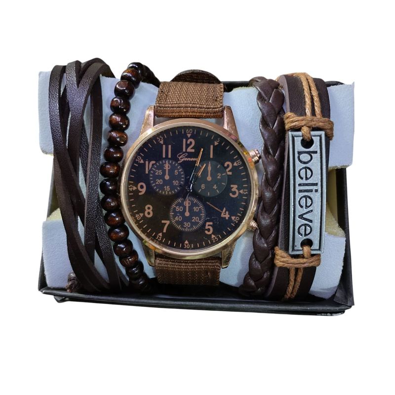 VANIDADES COLLECTIONS - Reloj Para Hombre Set Reloj Con Pulseras