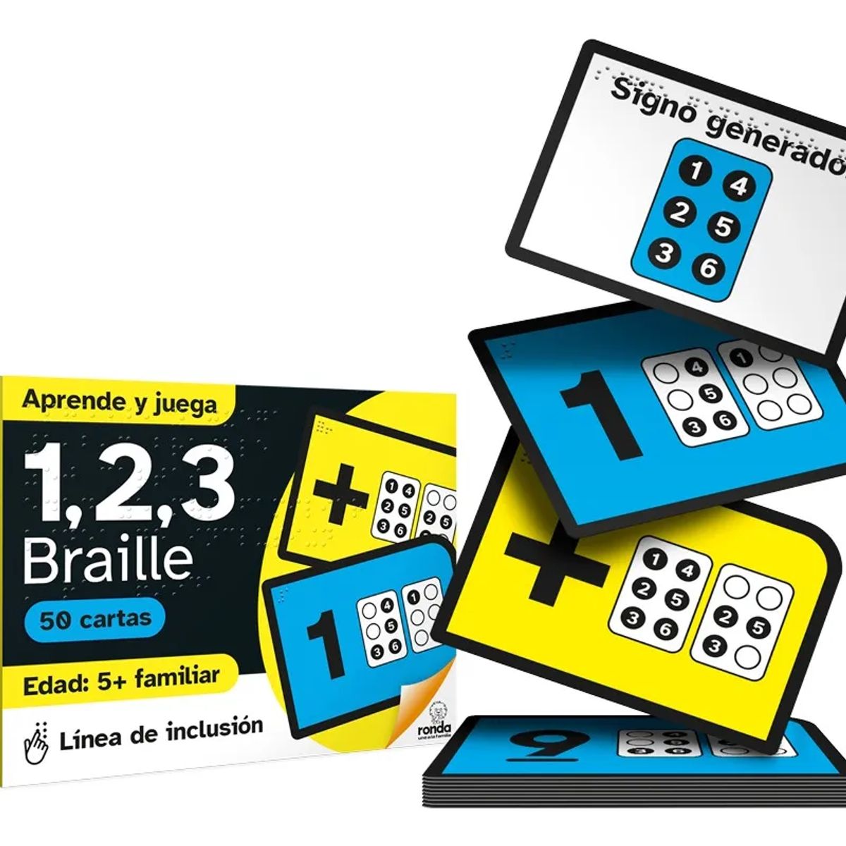 RONDA - Juego De Cartas Didáctico Braille 123 Para Niños