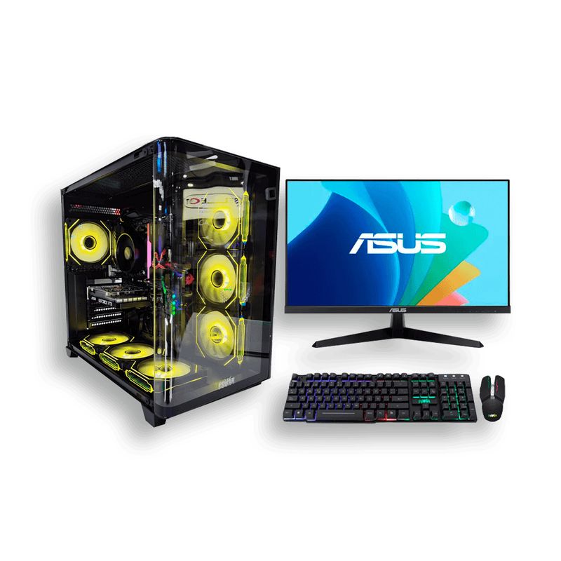 POWER GROUP - Computador AMD Ryzen 5 5600X 16GB RAM 512GB NVMe Monitor ASUS 25" FHD Win 11 Pro