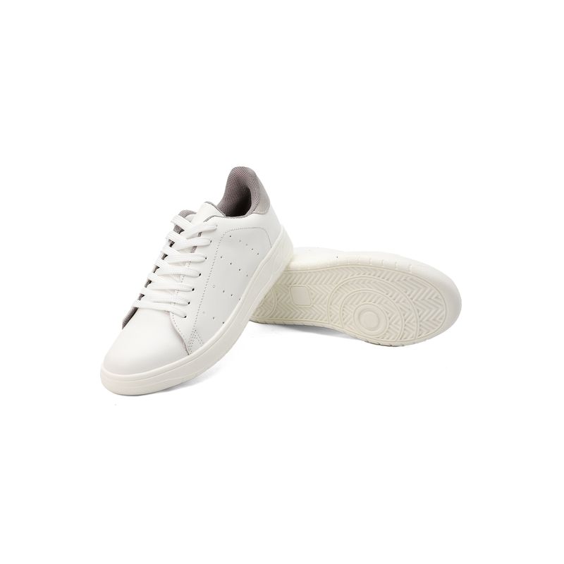 SEVENTEEN - TENIS BLANCOS CON CHULO GRIS SEVENTEEN ONE SMITH GREY