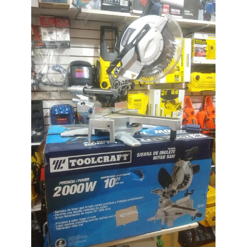 TOOLCRAFT - Sierra Ingleteadora Acolilladora 10¨ Toolcraft 2000 W TC 4636