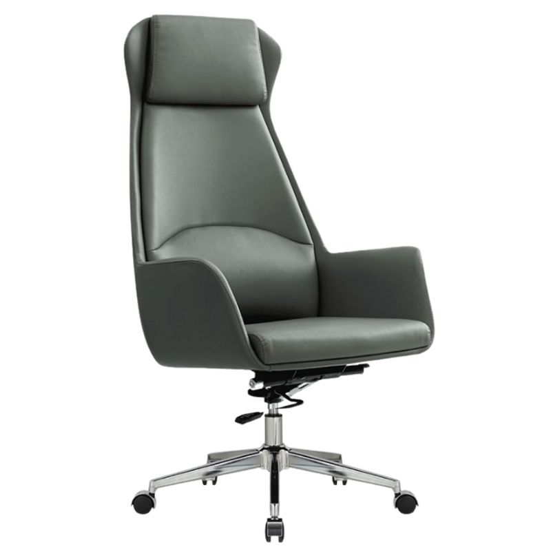 MOBLIHOUSE - Silla Gerente Giratoria Director Marbella Gris Con Respaldo Alto