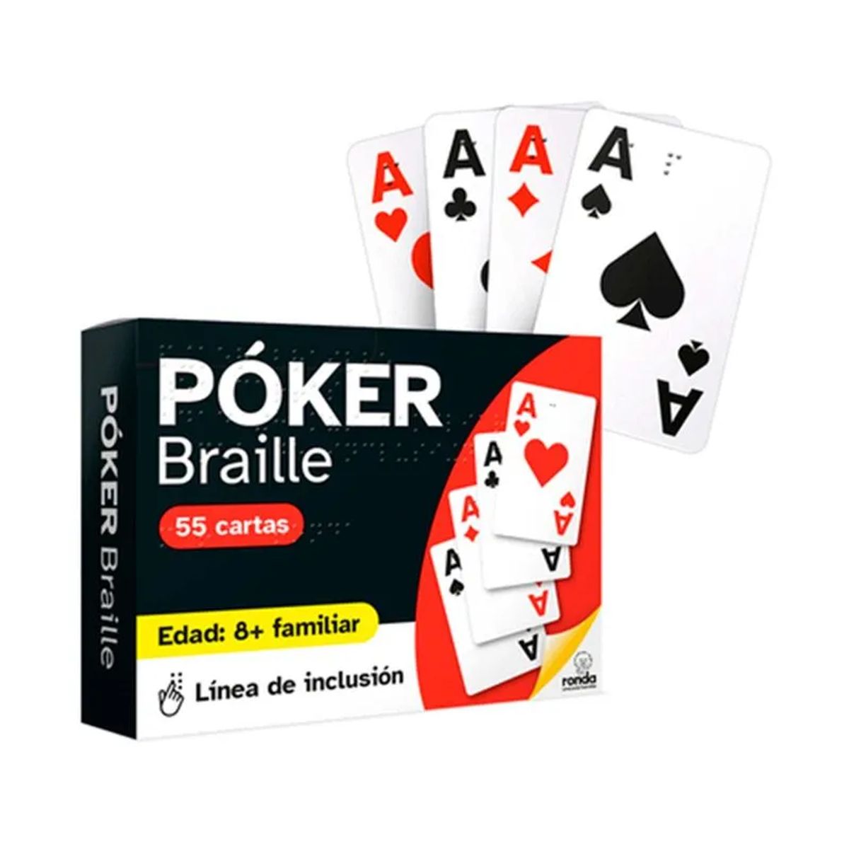 RONDA - Juego De Cartas Didáctico Poker Braille Para Niños