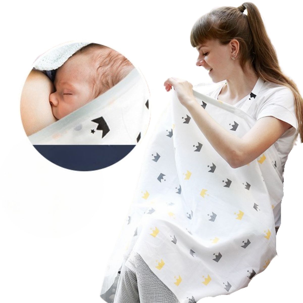 GENERICO - Manta para bebé lactancia Castillo Unicornio