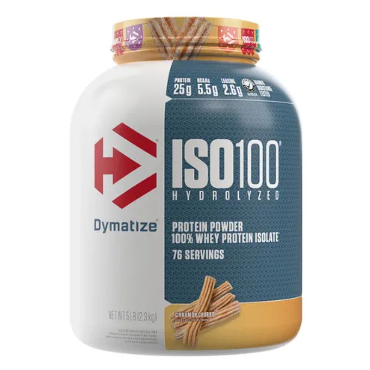DYMATIZE - ISO100 CHURROS DE CANELA 100% Hidrolizada Premium Rápida Absorción 5LB