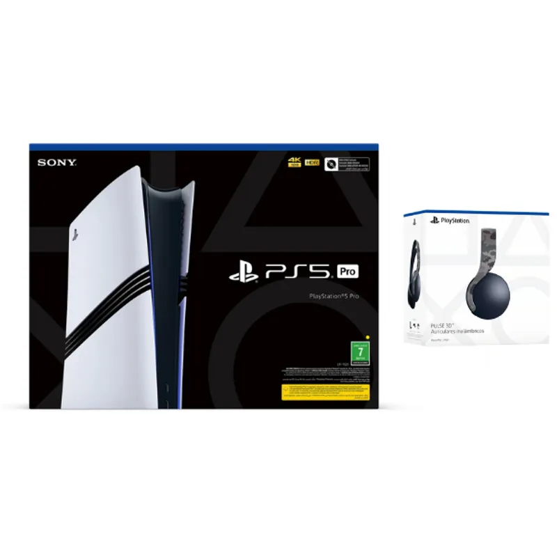 PLAYSTATION - Consola PlayStation 5 Pro USA + Audífonos Pulse 3D Camuflados