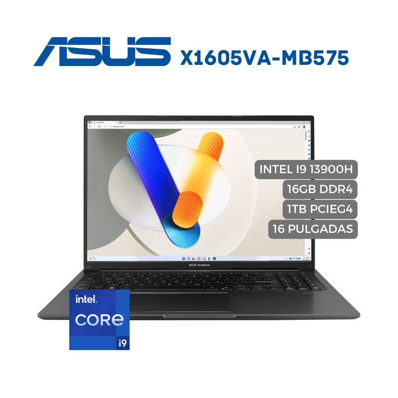 ASUS - Portatil ASUS X1605VA Intel Core I9 13900H 16GB DDR4 1TB SSD 16 FHD