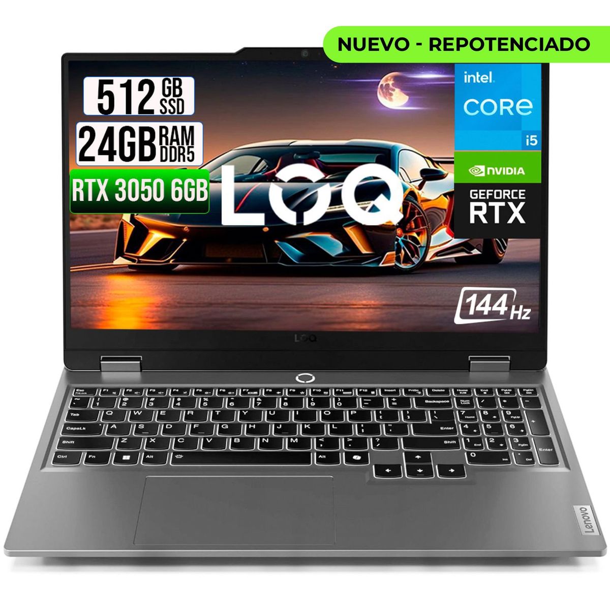 LENOVO - Portátil Lenovo LOQ 15IAX9 Intel Core I5 RTX 3050 24GB 512GB